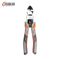 鸿聚赢 斜嘴钳 8" 灰橙色 把