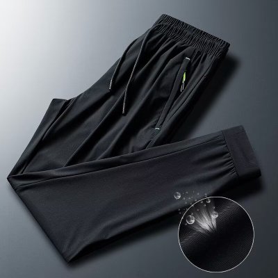 冰丝网眼清凉透气运动裤男士夏季薄款青年人宽松休闲长裤