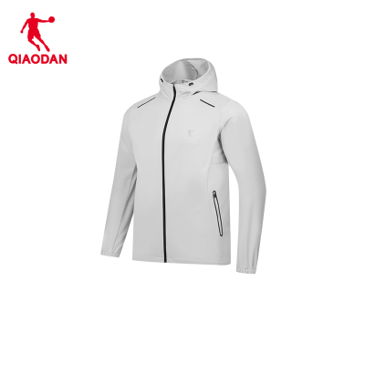 乔丹 男款梭织风衣运动风衣速干外套 KFD33251142 浅泥灰