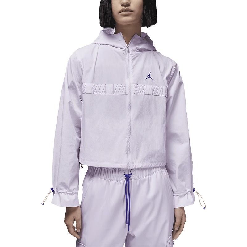 NIKE耐克连帽外套JORDAN运动休闲舒适梭织女装夹克DX0457-509 Z