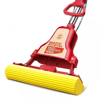 对折式挤水海绵拖把免手洗干湿两用吸水胶棉拖布头 一拖净