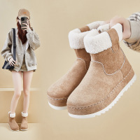 加绒高帮雪地靴女冬季新款学生ins韩版保暖休闲厚底增高_3_408