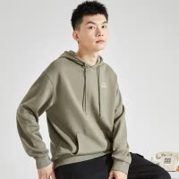 [2.5折价108元]唐狮春秋季新款连帽卫衣男士山系印花纯色宽松帽衫上衣外套潮