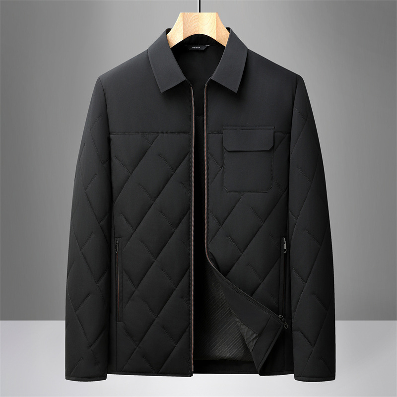 冬季中年棉衣爸爸秋冬外套中老年男装保暖夹克棉服上衣