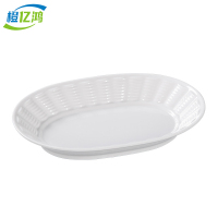 橙亿鸿 密胺仿瓷椭圆深盘 饭盘 11英寸/个