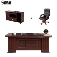 圣承启 实木办公桌 1.8m带椅张