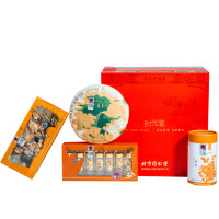 北京同仁堂时光氧深交礼盒组合装725g蜂蜜普洱紧压茶