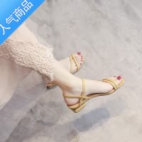 SUNTEK仙女风夏款低跟女士凉鞋2023年新款洋气夏季女款配裙子法式小跟鞋