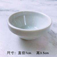 敬平(JING PING)钵仔糕模具钵子糕碗烘焙碗杯小陶瓷玻璃碗布丁摆摊碗仔糕材料10个 白色碗10个