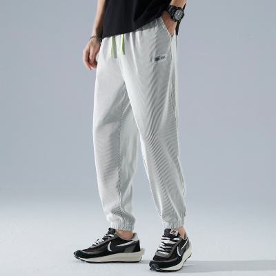 跨洋(KUAYANG)2021夏季运动裤男轻薄透气百搭时尚休闲裤宽松哈伦裤男装裤子男D