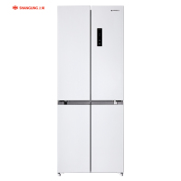 上菱439升十字对开四开门全空间净味大容量家用电冰箱 60cm超薄平嵌底部前置散热BQE439PWFL(岩白)