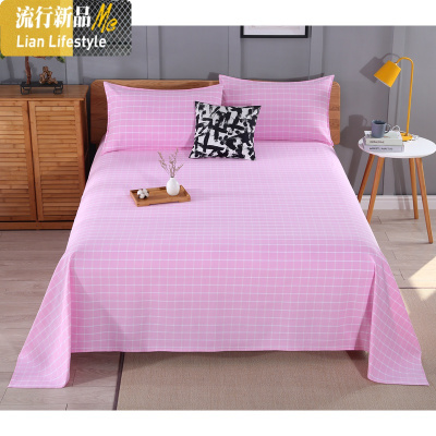 [起球包退]棉老粗布床单单件棉加厚格子单人双炕单 三维工匠