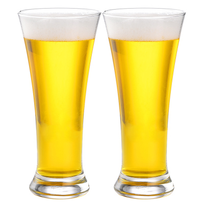 玻璃大号抖音啤酒杯家用容量加厚创意网红个性扎啤杯精酿酒吧酒杯340ml*2支