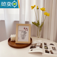 敬平ins风万事胜意小相框画 暖心文字摆台画卧室桌面装饰摆件学生礼物 7-81万物可爱 7寸复合实木原木色框+油画布画芯