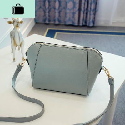 迷你夏季新款潮日韩简约贝壳包 时尚百搭女包小包包单肩斜挎包NEW LAKE女斜挎包