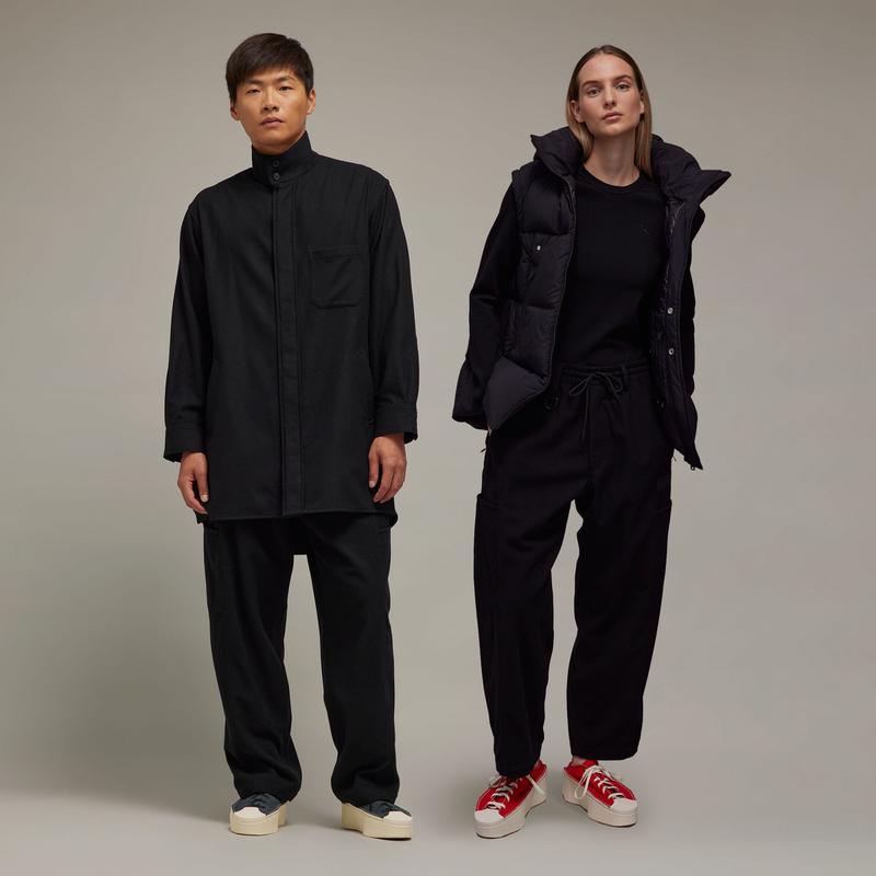 阿迪达斯(adidas)高街风运动裤女羊毛法兰绒直筒休闲裤束脚运动长