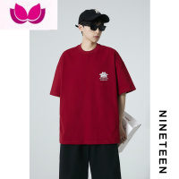 七斓S 2023夏季新款星星印花美式复古宽松短袖T恤ins男女同款潮