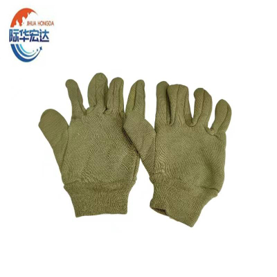 际华宏达 绒布绿色保暖全指手套 均码1双装/双