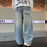 儿童装男童秋装裤子新款中大童秋季直筒春秋款宽松阔腿牛仔裤