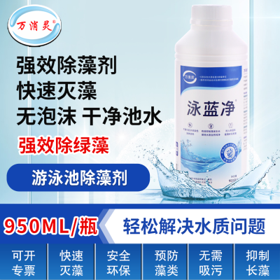 万消灵环保除藻剂游泳池水上乐园温泉杀藻灭藻水处理剂12瓶/箱