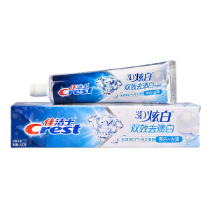 佳洁士3D炫白牙膏120g柠檬茶爽冰极薄荷家庭装小苏打亮白去渍