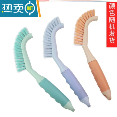 敬平清洗泡脚桶刷子清洁弯头足浴盆浴室浴缸刷瓷砖地板角硬毛强力 颜色随机(2个装)