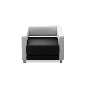 慧采云 办公家具简约拼色办公沙发会客接待单人位沙发西皮商务沙发