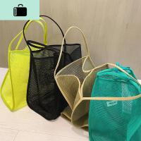 MONA 2020新款ins风透明网纱单肩挎包时尚轻便百搭购物袋沙滩包NEW LAKE女士单肩包