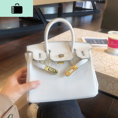 手提铂金包女2020新款流行包包ins百搭大容量凯莉包女单肩斜挎包NEW LAKE女斜挎包