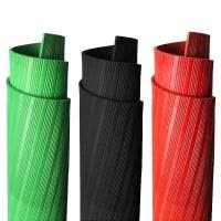 铁工邦 绝缘橡胶板条纹绝缘橡胶垫 1米*5米*5mm[红色10kv]卷