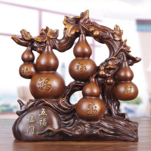 维诺亚五福葫芦摆件玄关装饰品鞋柜客厅新房搬家酒柜乔迁新居礼品