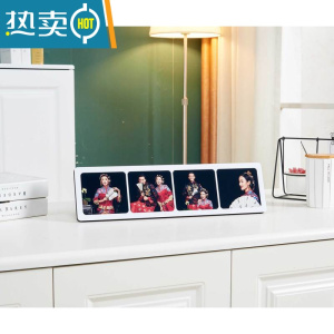 敬平水晶摆台定制婚纱照儿童相册创意洗照片做成宫格相框简约情侣宝宝 12✖45厘米[简约四联] [简约.创意.超大尺寸]