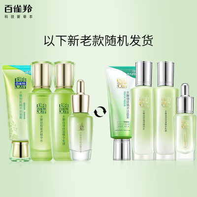 百雀羚(PECHOIN)护肤套装水嫩倍现臻美4件套洁水乳眼部精华七夕礼物