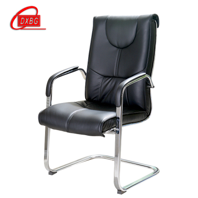 DXBG办公椅家用电脑椅钢制会议椅简约会客皮椅弓形椅子