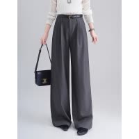 高级感休闲阔腿裤女20266春季新款高腰垂感宽松直筒拖地裤