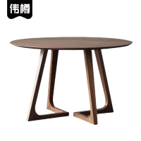 伟樽实木圆餐桌100*100*75cm张