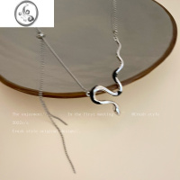 JiMi双层链条蛇形项链女潮ins嘻哈冷淡风个性配饰轻奢小众设计锁骨链