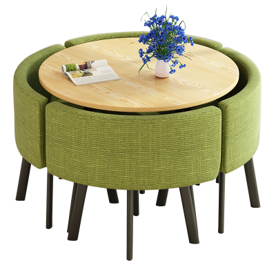 豫亨 北欧简约接待桌椅组合洽谈桌店铺会客桌椅办公室休闲小圆桌方餐桌