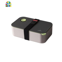 分格便当盒可微波炉上班带饭盒ins简约健身午餐盒 FENGHOU 格子粉+餐具+束口袋