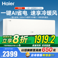 海尔(Haier)1.5匹 新一级能效净省电系列冷暖家用卧室挂机空调 高温除菌自清洁KFR-35GW/P2-1