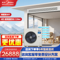美的中央空调理想家四代单风扇6匹一拖五全直流变频多联机家用中央空调一拖多MJV-140W-X6-LXⅣ一拖五