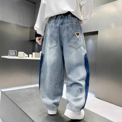 儿童装男童春装裤子2026新款中大童春秋款男孩痞帅牛仔裤春季长裤