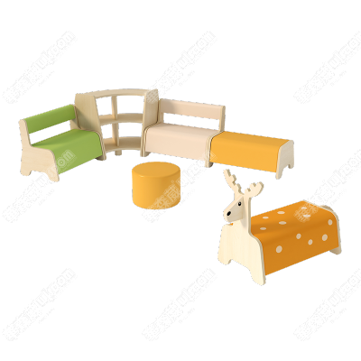 单色沙发座椅 - 多彩色组合 F