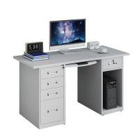 汉诺鑫威钢制桌子办公桌铁皮桌子电脑桌五斗一空1.6m