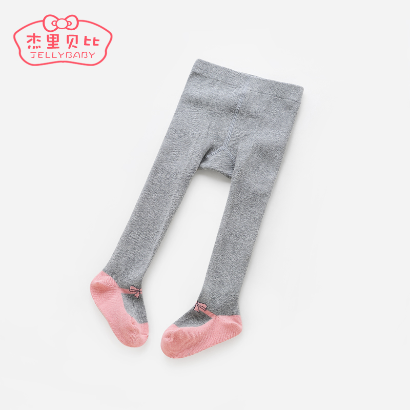 宝宝连裤袜秋冬1-3岁女童裤袜儿童打底袜春秋小童袜子5婴儿连脚袜