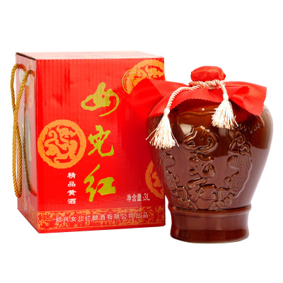 绍兴黄酒女儿红婚宴精品黄酒手工花雕酒3L六斤坛装