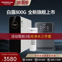 汉斯顿/Hunsdon净水器家用直饮自来水过滤厨房净化反渗透ro净水机800G大通量白露2L/min直饮出水