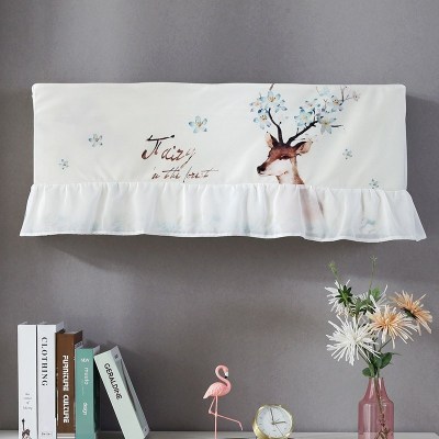 空调防尘罩 空调罩套 挂式开机不取挂机空调套简约防尘挡风帘 梅花鹿 1-1.5P(85-90厘米)开机不取