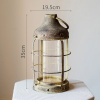 家柏饰(CORATED)欧式复古铁艺烛台 风灯油灯小提灯 装饰摆件花园杂货道具 怀旧风灯C