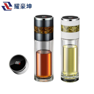 耀豪坤双层玻璃保温杯茶水分离水杯 350ml/个